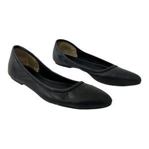 Frye Womens Size 8 Black Regina Ballet Leather Pointed Toe Flats
